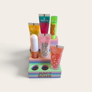 Juicy bomb houder met pastel kleurverloop. 3d print. Lipgloss, lippenstift, make-up houder. Viral
